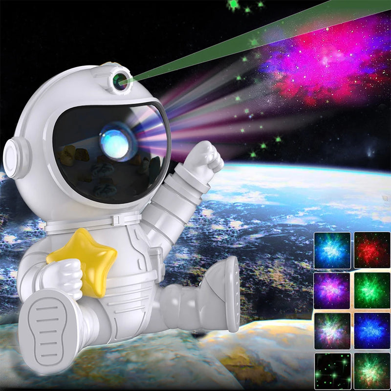 Astronauta Céu Estrelado Projetor RGB Galaxy!"